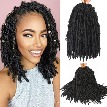 Butterfly Locs Crochet Hair Short Distressed Faux Locs Crochet Braids Pre Looped Butterfly Bob Locs Natural Soft